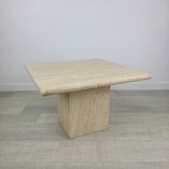 Travertine coffee table design 1970 vintage