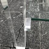 Plexiglass and glass coffee table "Les Invisibles de Marais" 1980