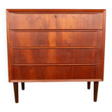 Commode 4 tiroirs en teck, Danemark 1960