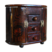 Woodworker's jewelry box mahogany tint 70s/80s