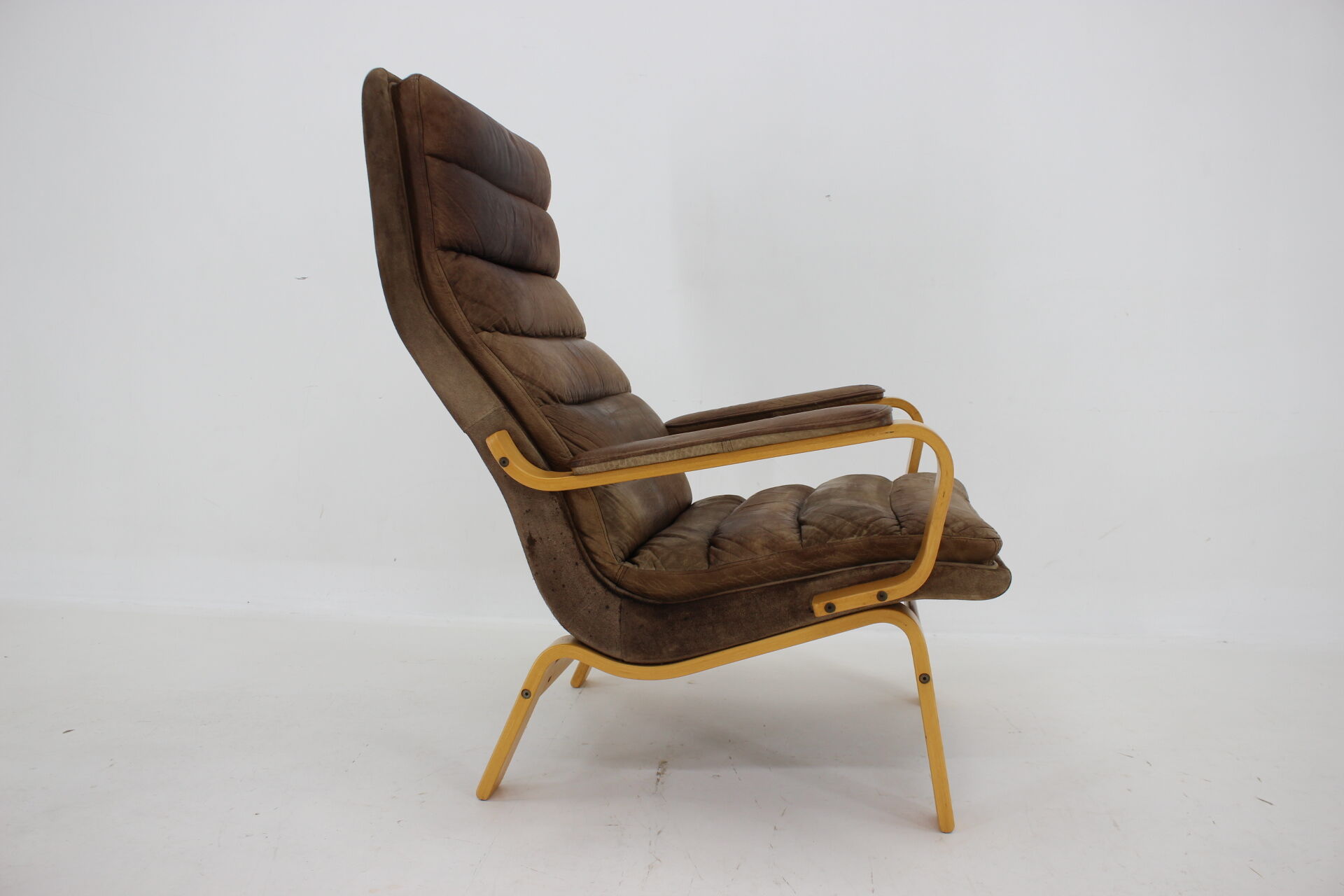 1970s Yngve Ekström "Contino" Leather Armachair,Sweden