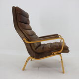 1970s Yngve Ekström "Contino" Leather Armachair,Sweden