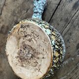 Vallauris ceramic pan – turquoise lava enamel – 1950s/1960s