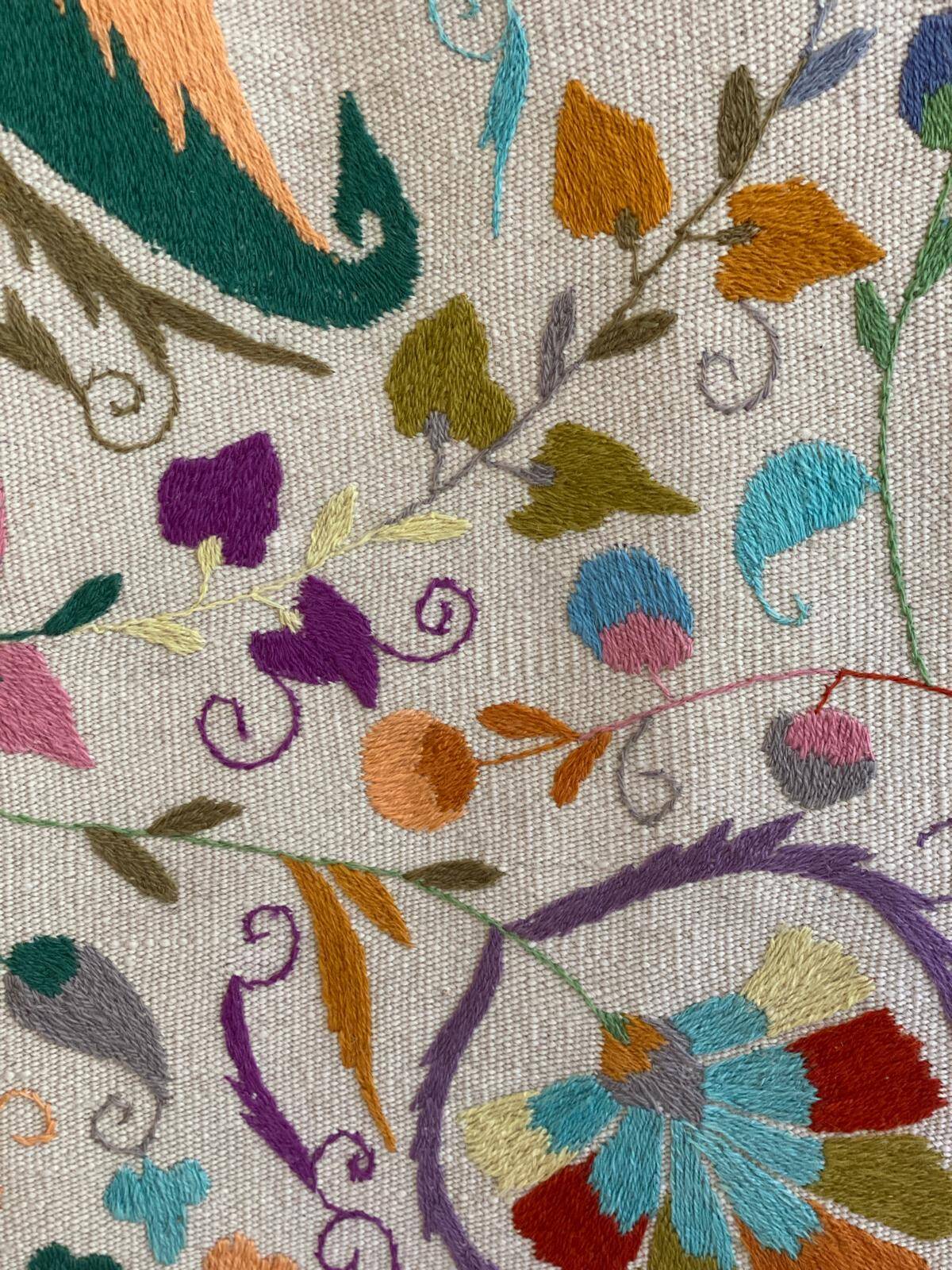 Kilim afghan brode suzani 226 x 171 cm