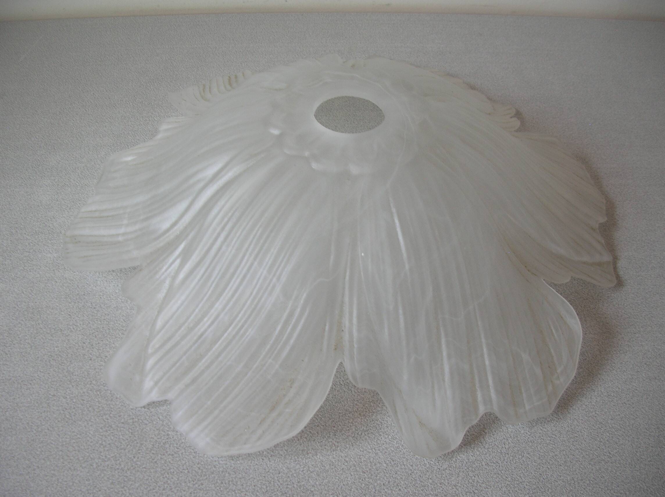 Large lampshade suspension large glass flower 37 cm chandelier lighting