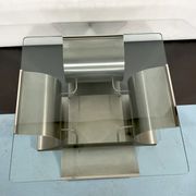 Coffee table in brushed steel 1970