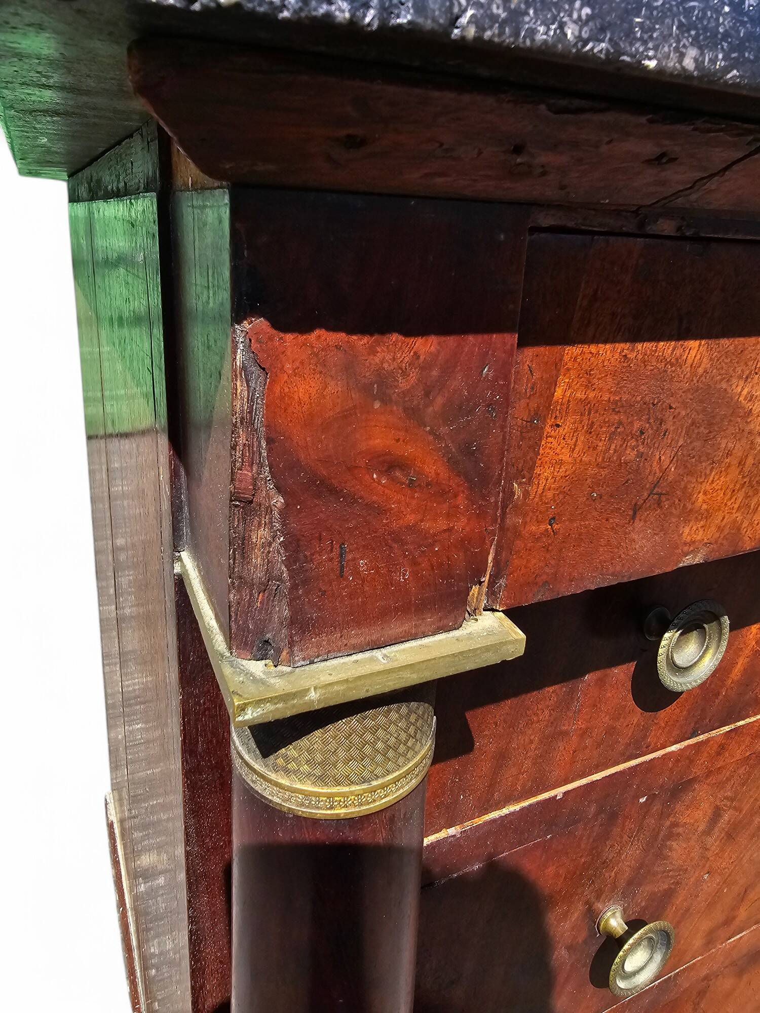 Commode Empire en acajou