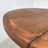 Round folding pine table mountain furniture