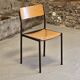 Designer wood and metal chair