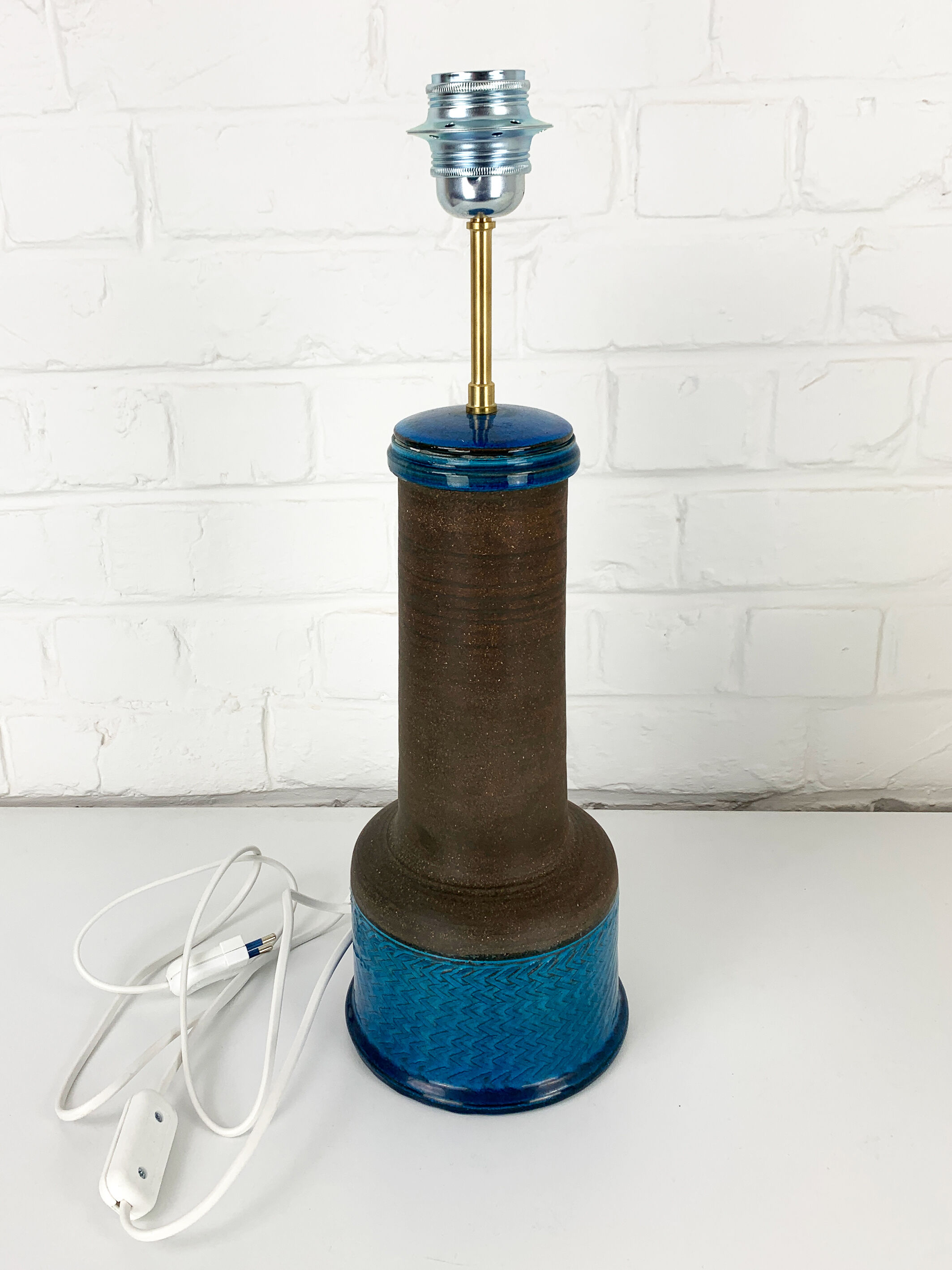 Vintage Scandinavian ceramic table lamp, Nils Kähler for HAK, Denmark, 1960