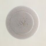 Hanging lamp speckled glass and chrome 1950