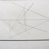 Old drawing - study of geometry - Ecole Royale Polytechnique 1824