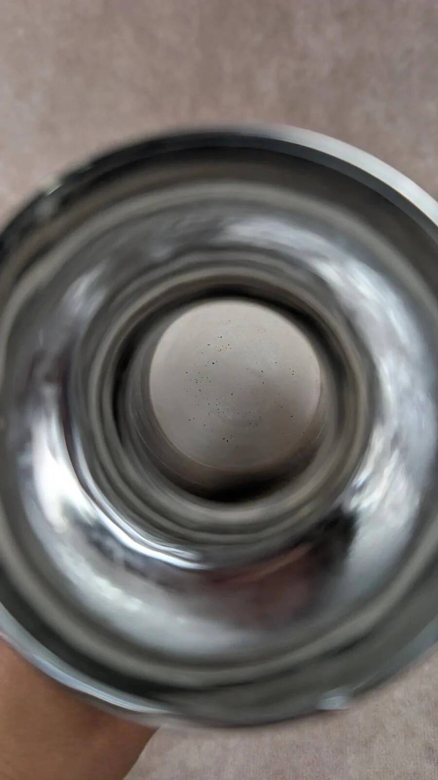 Vintage silvered glass vase