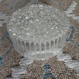 Ceiling light, pressed glass wall light, 1970