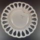 Openwork Dish in Desvres Earthenware, Rouen Cornucopia Flower Decor, 27.5 cm