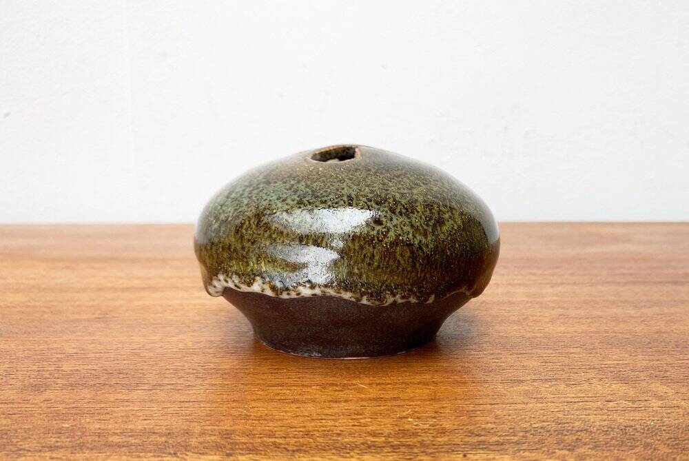 Ikebana vase in studio pottery by German artist Till Sudeck from the mid-century, 1960s.
