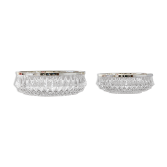 Bowl in Crystal from WMF, 1970, Set of 2