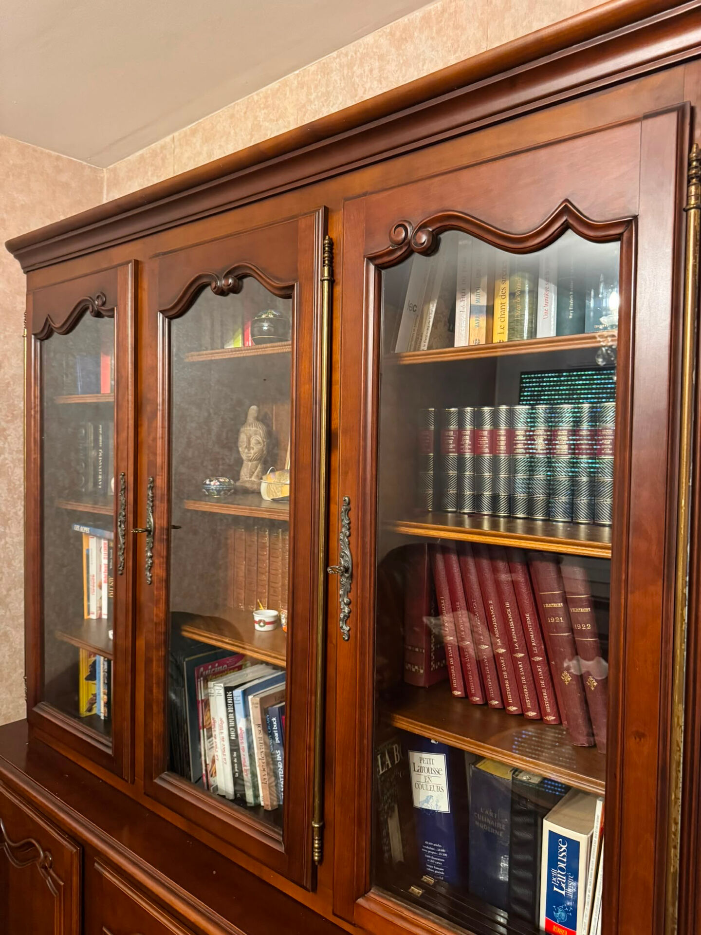 Bibliothèque merisier massif