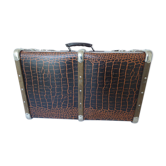 Croco print trunk suitcase