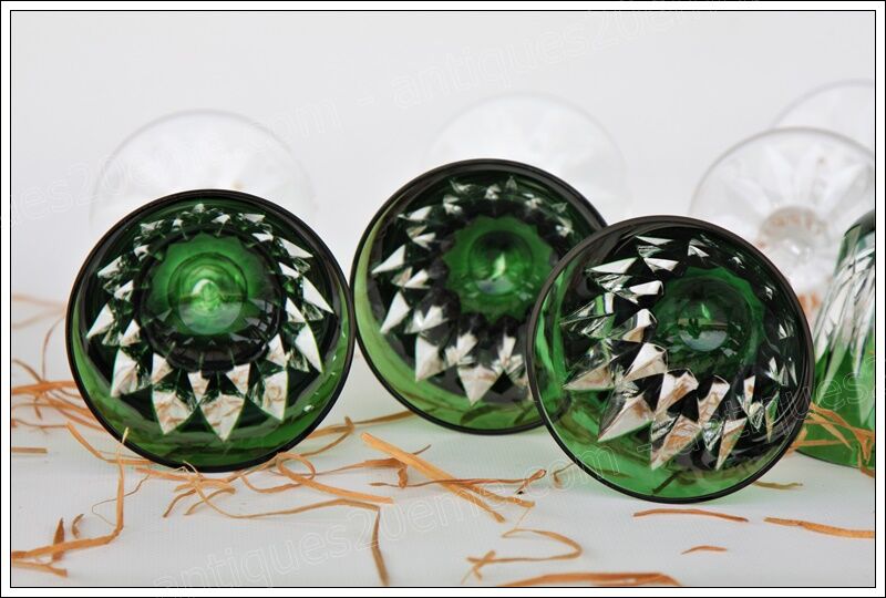 Series of 3 wine glasses from the Rhine Roemer St Louis Crystal model Provence