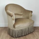 Velvet toad armchair