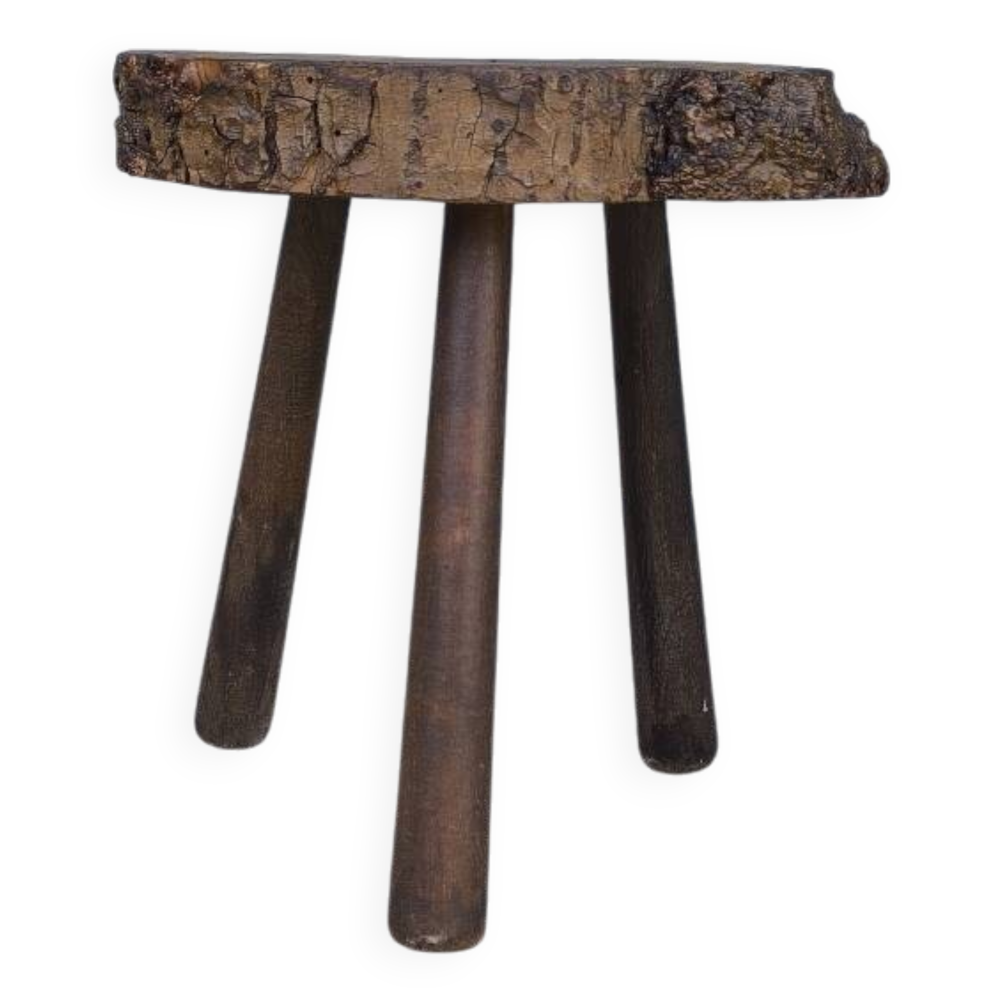 Solid oak tripod stool 1960