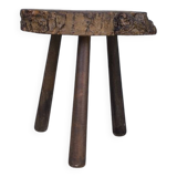 Solid oak tripod stool 1960