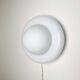 Sculptural Ufo Space Age Wall Lamp In Opal Glass, Italy 1970S