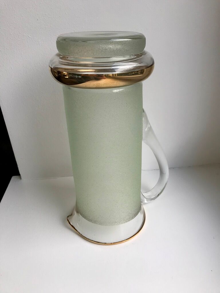 Green granita set consisting of a pitcher and 4 glasses in orangeade 50s