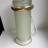 Green granita set consisting of a pitcher and 4 glasses in orangeade 50s