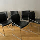 Ensemble de 6 chaises en cuir circa 1970
