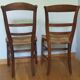 2 antique mulched chairs