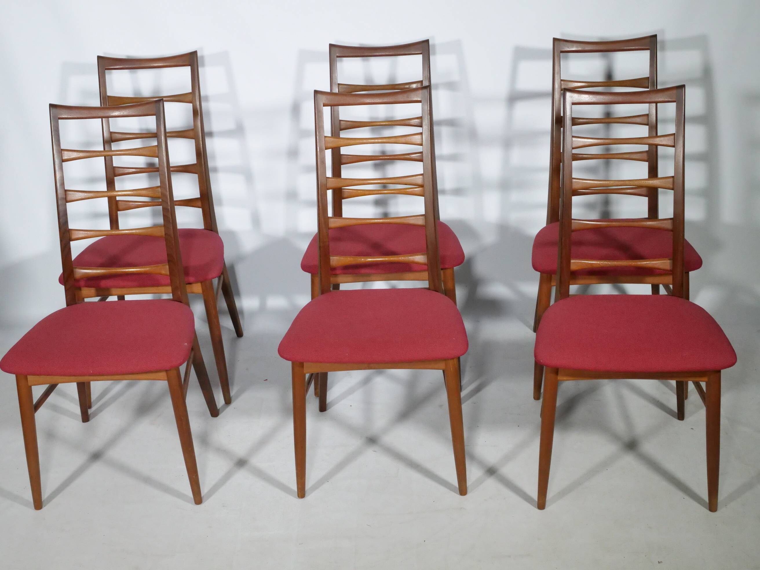 Set of 6 Teak Danish Design Dining Chairs from the 1960s by Nils Koefoed – Model LIS