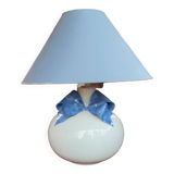 Large vintage ceramic lamp/marie paule gilles knot decor/