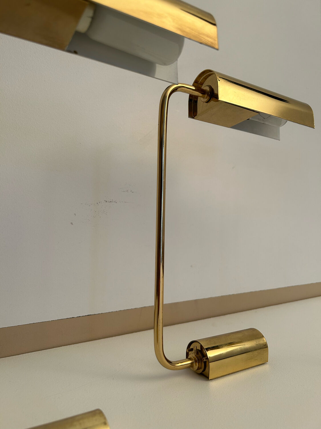 Set de 3 appliques vintage orientable, laiton, France 1970