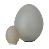 Domec egg lamps, Vianne speckled glass, 1970s