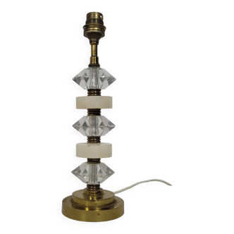 Vintage lamp in marble, glass and brass 1950s