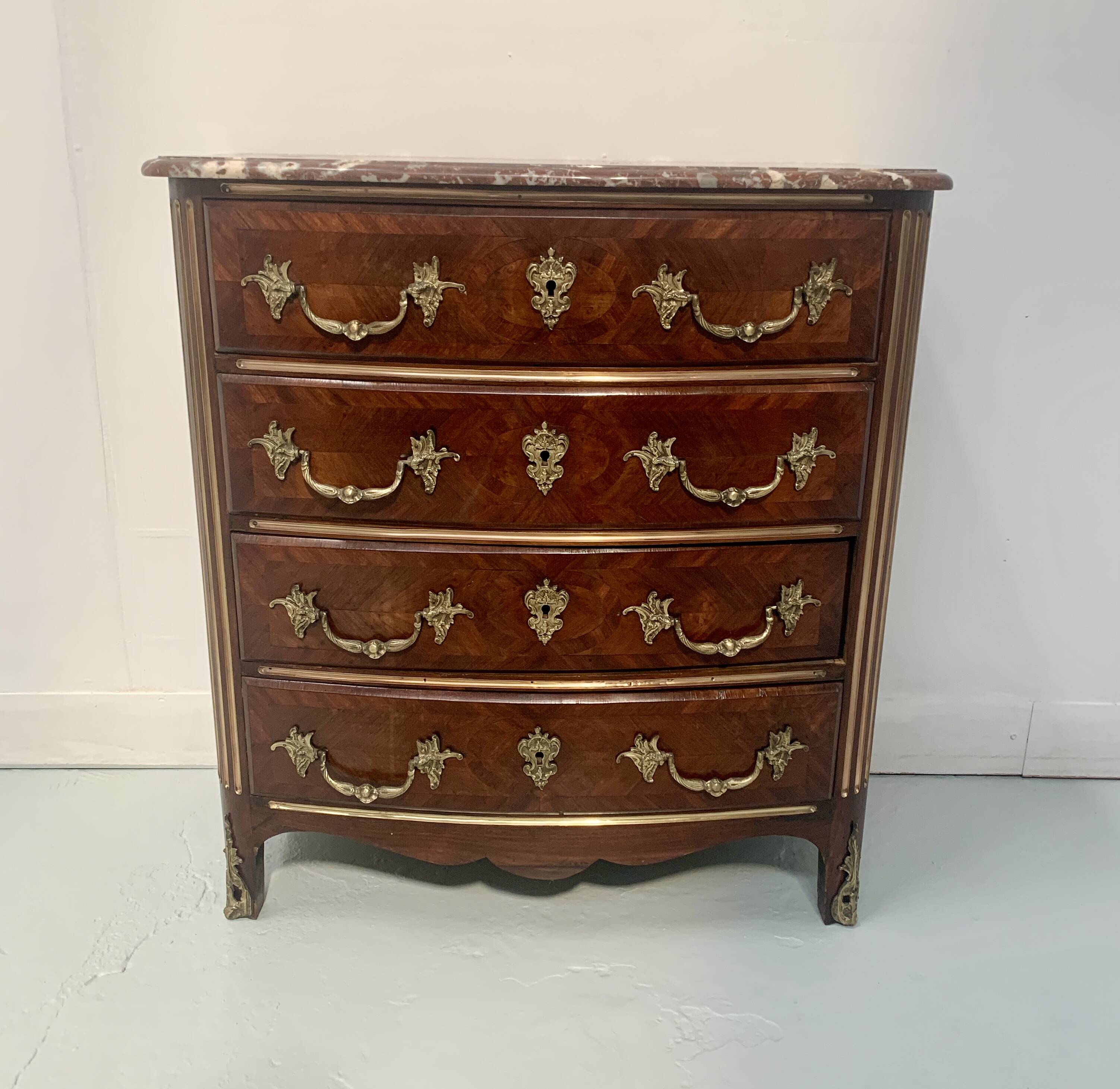 20th century rosewood and mahogany chest of drawers