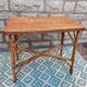 Table pieds bambou plateau rotin