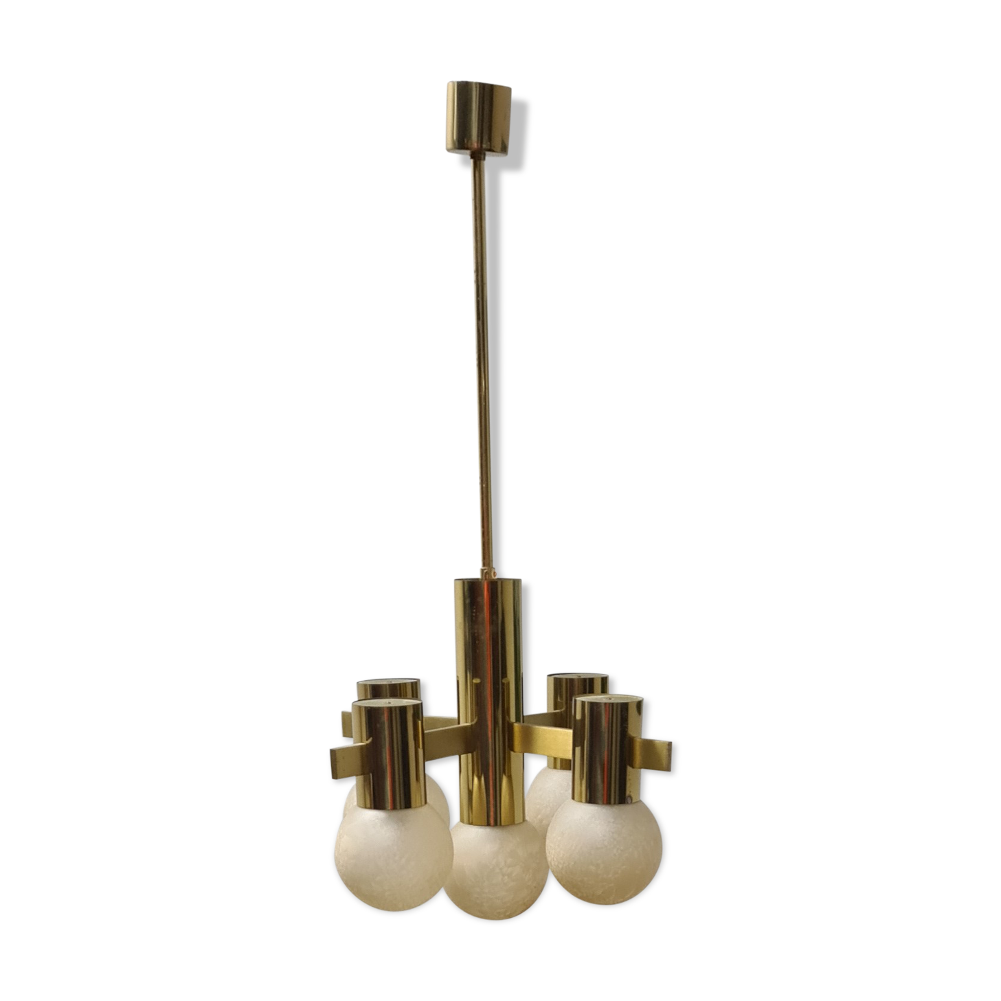 Vintage gold coloured pendant light