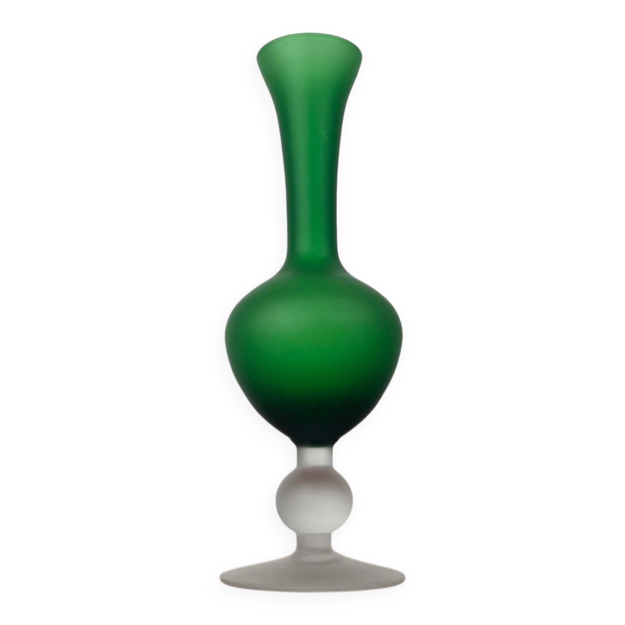 Italian Satinato Series Glass Vase attributed to Carlo Moretti, 1970s