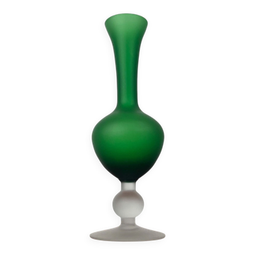 Italian Satinato Series Glass Vase attributed to Carlo Moretti, 1970s