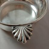 Old hollow plate silver metal handles shells