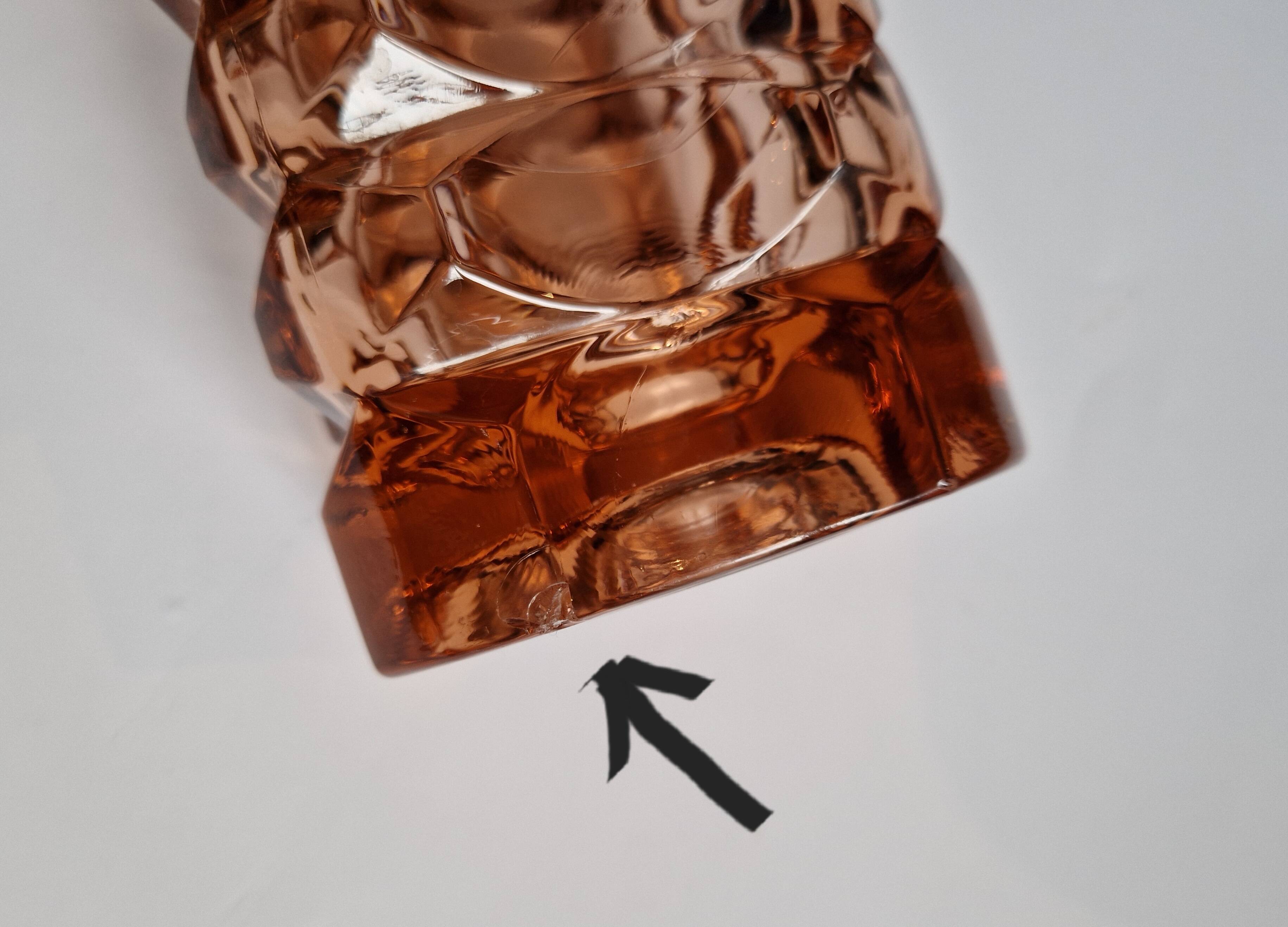 Rosaline pressed glass vase 1970