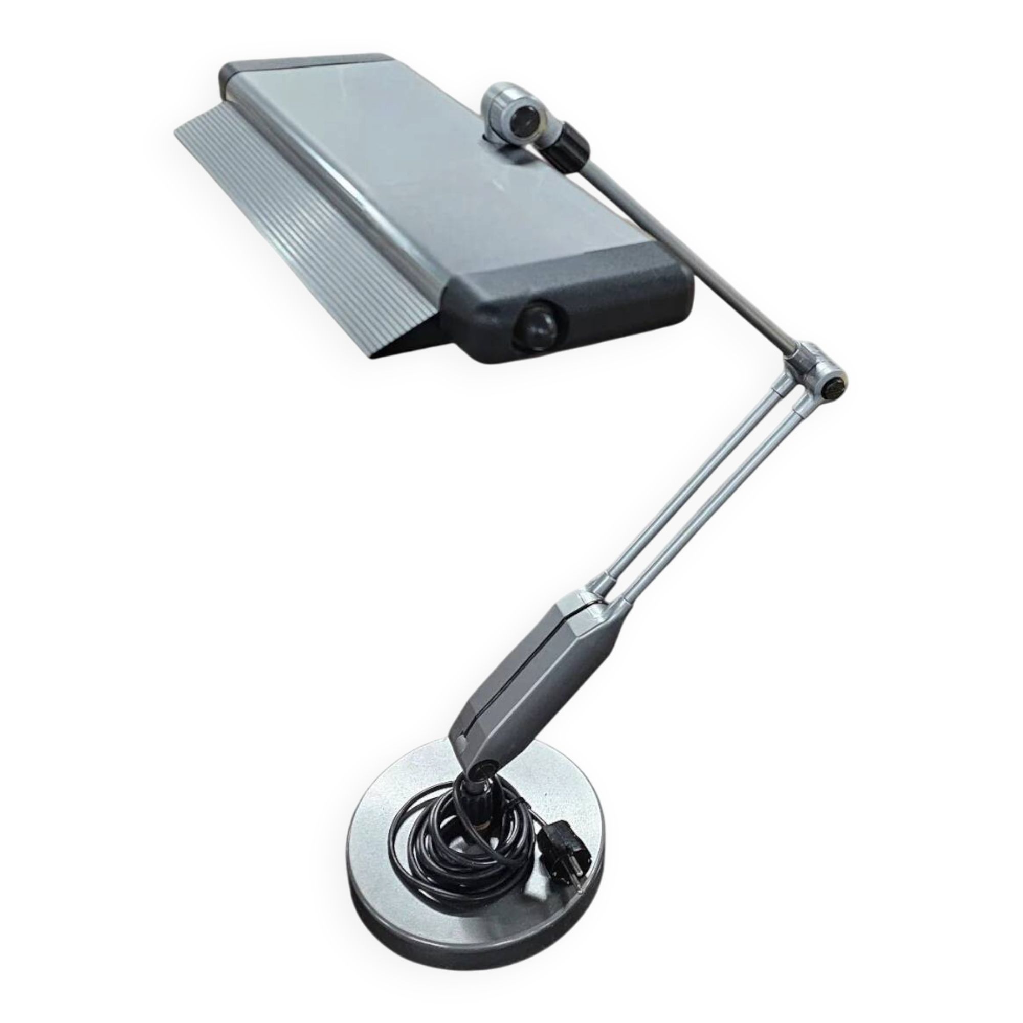 Postmodern, adjustable, weighty / 10 kg / desk lamp / 1980s