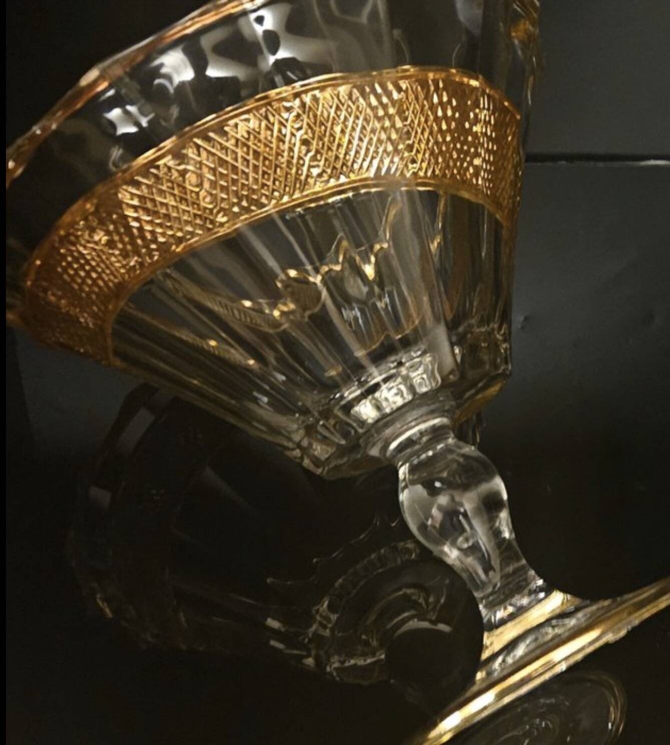 Coupe cristal et or