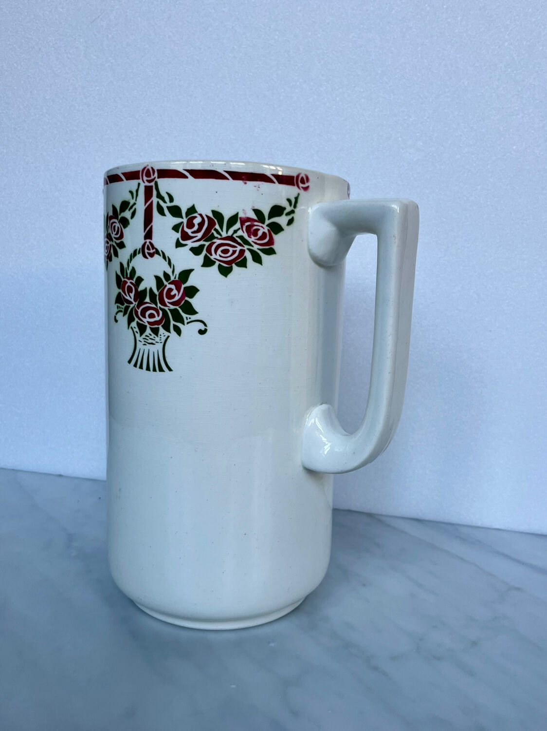 Large pitcher or antique vase Saint-Amand Balmoral model