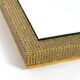 1960s brass wall backlit mirror, frame with glass beads by Palwa