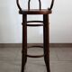 Children's high stool in curved wood, 1890s