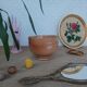 Two piedouche bowls in montgolfier glazed sandstone France